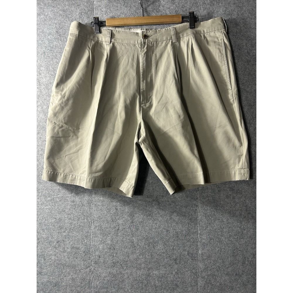 VTG 90s Brooks Brothers 346 Men's Size 40 Khaki Pleated Chino Shorts 100% Cotton